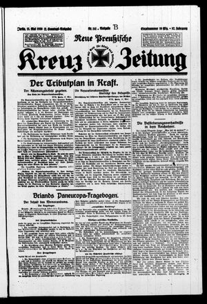Neue preussische Kreuz-Zeitung vom 18.05.1930