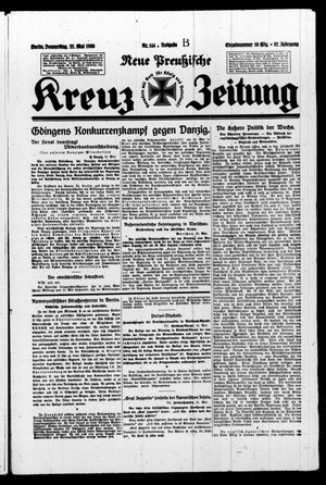 Neue preussische Kreuz-Zeitung vom 22.05.1930