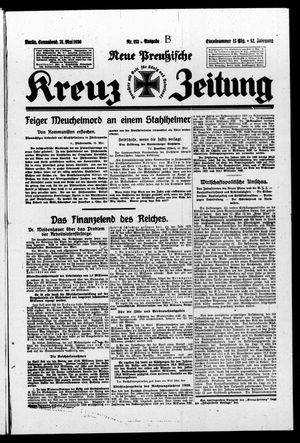 Neue preussische Kreuz-Zeitung vom 31.05.1930