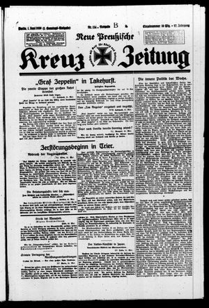 Neue preussische Kreuz-Zeitung vom 01.06.1930