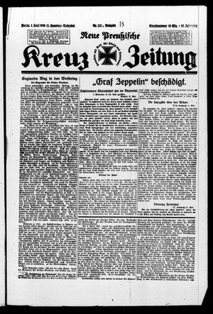 Neue preussische Kreuz-Zeitung vom 01.06.1930