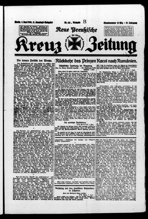 Neue preussische Kreuz-Zeitung vom 08.06.1930