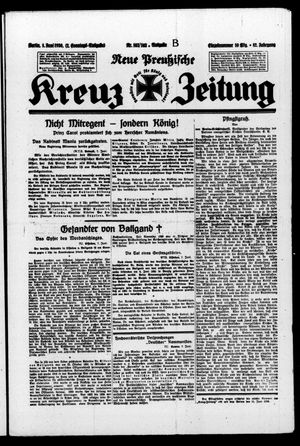 Neue preussische Kreuz-Zeitung vom 08.06.1930