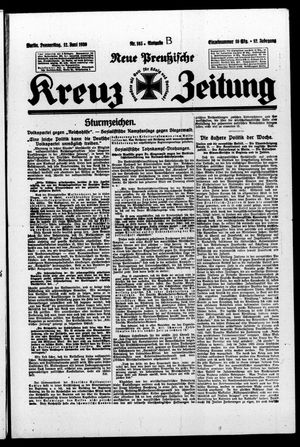 Neue preussische Kreuz-Zeitung vom 12.06.1930