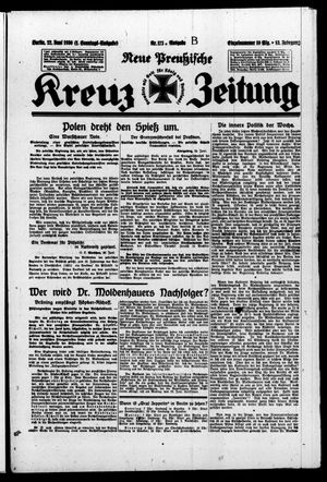 Neue preussische Kreuz-Zeitung vom 22.06.1930
