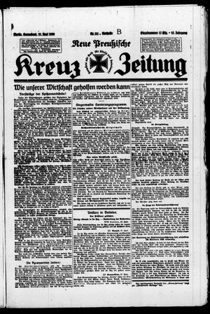 Neue preussische Kreuz-Zeitung vom 28.06.1930
