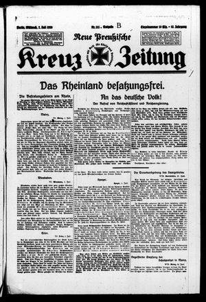 Neue preussische Kreuz-Zeitung vom 02.07.1930