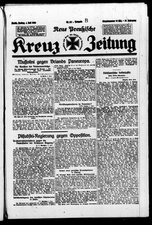 Neue preussische Kreuz-Zeitung vom 04.07.1930