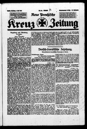 Neue preussische Kreuz-Zeitung vom 08.07.1930
