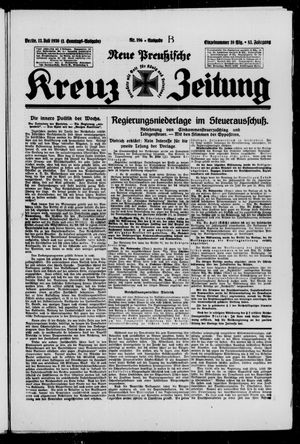 Neue preussische Kreuz-Zeitung vom 13.07.1930