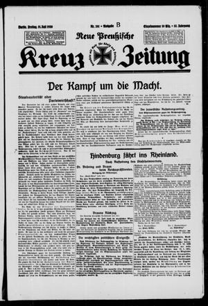 Neue preussische Kreuz-Zeitung vom 18.07.1930