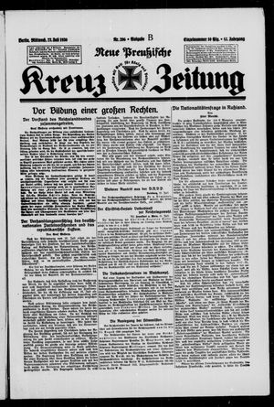 Neue preussische Kreuz-Zeitung vom 23.07.1930