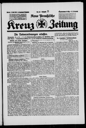Neue preussische Kreuz-Zeitung vom 27.07.1930