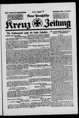 Neue preussische Kreuz-Zeitung vom 03.08.1930