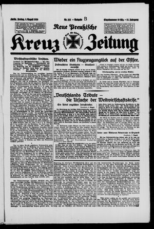 Neue preussische Kreuz-Zeitung vom 08.08.1930