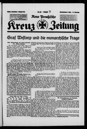 Neue preussische Kreuz-Zeitung vom 09.08.1930