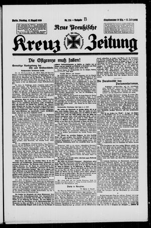 Neue preussische Kreuz-Zeitung vom 12.08.1930