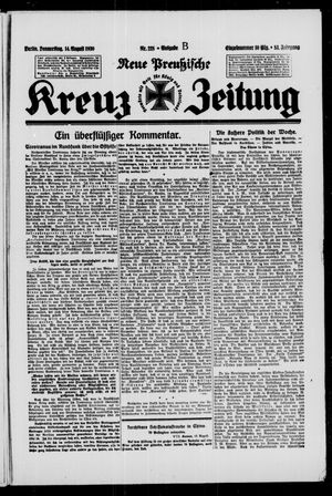 Neue preussische Kreuz-Zeitung vom 14.08.1930