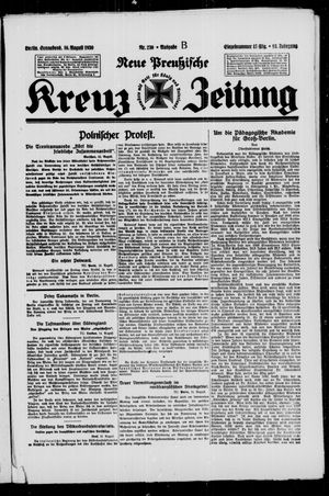 Neue preussische Kreuz-Zeitung vom 16.08.1930
