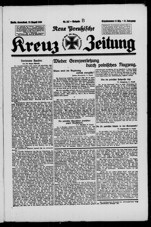 Neue preussische Kreuz-Zeitung vom 23.08.1930