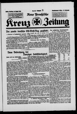 Neue preussische Kreuz-Zeitung vom 26.08.1930