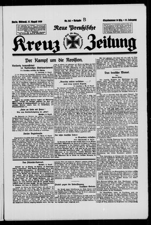 Neue preussische Kreuz-Zeitung vom 27.08.1930