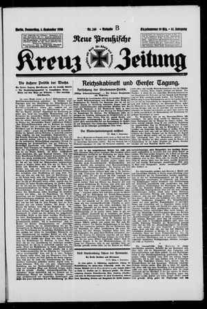 Neue preussische Kreuz-Zeitung vom 04.09.1930