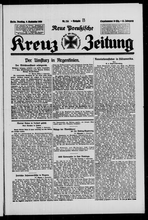 Neue preussische Kreuz-Zeitung vom 09.09.1930