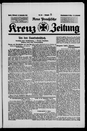 Neue preussische Kreuz-Zeitung vom 10.09.1930