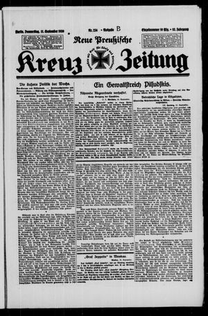 Neue preussische Kreuz-Zeitung vom 11.09.1930