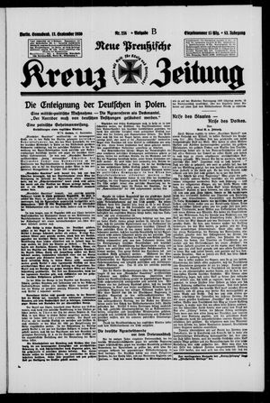 Neue preussische Kreuz-Zeitung vom 13.09.1930