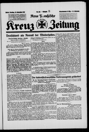 Neue preussische Kreuz-Zeitung vom 23.09.1930