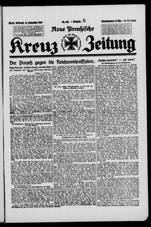 Neue preussische Kreuz-Zeitung vom 24.09.1930