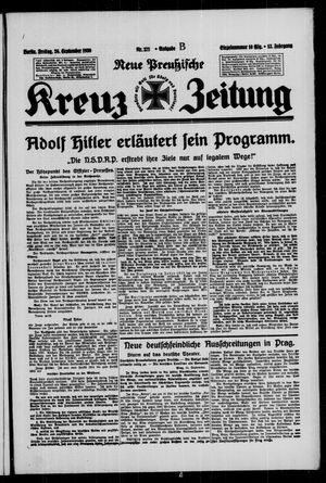 Neue preussische Kreuz-Zeitung vom 26.09.1930