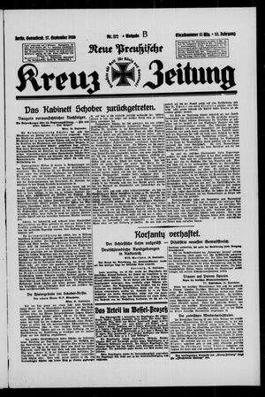Neue preussische Kreuz-Zeitung vom 27.09.1930