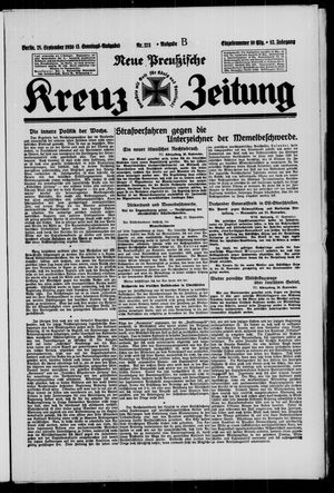 Neue preussische Kreuz-Zeitung vom 28.09.1930