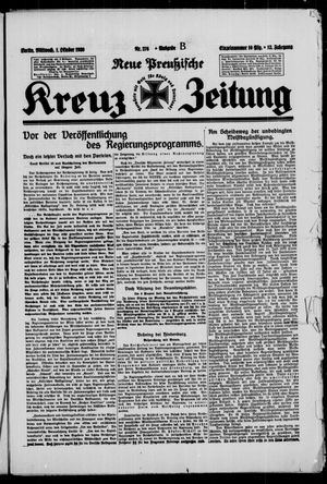 Neue preussische Kreuz-Zeitung vom 01.10.1930