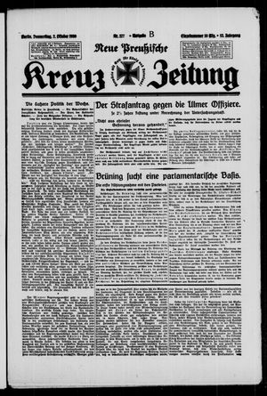 Neue preussische Kreuz-Zeitung vom 02.10.1930