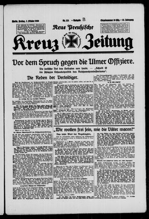Neue preussische Kreuz-Zeitung vom 03.10.1930
