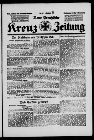 Neue preussische Kreuz-Zeitung vom 05.10.1930