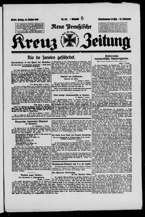 Neue preussische Kreuz-Zeitung vom 10.10.1930