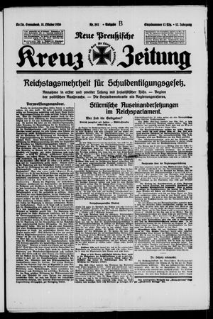Neue preussische Kreuz-Zeitung vom 18.10.1930