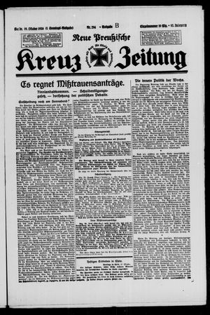 Neue preussische Kreuz-Zeitung vom 19.10.1930
