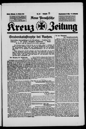 Neue preussische Kreuz-Zeitung vom 22.10.1930