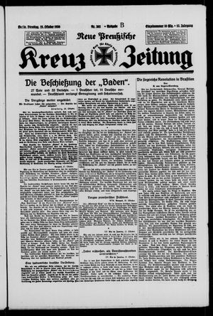 Neue preussische Kreuz-Zeitung vom 28.10.1930