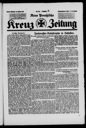 Neue preussische Kreuz-Zeitung vom 29.10.1930