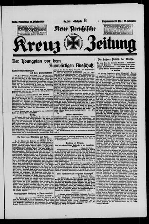 Neue preussische Kreuz-Zeitung vom 30.10.1930