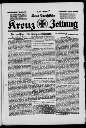 Neue preussische Kreuz-Zeitung vom 01.11.1930