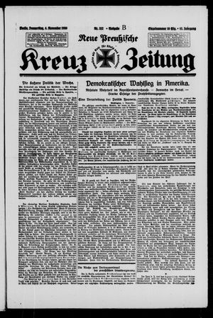 Neue preussische Kreuz-Zeitung vom 06.11.1930