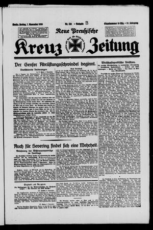 Neue preussische Kreuz-Zeitung vom 07.11.1930